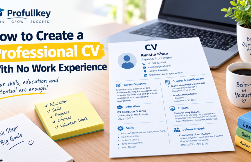 Professional CV guide for beginners with no work experience